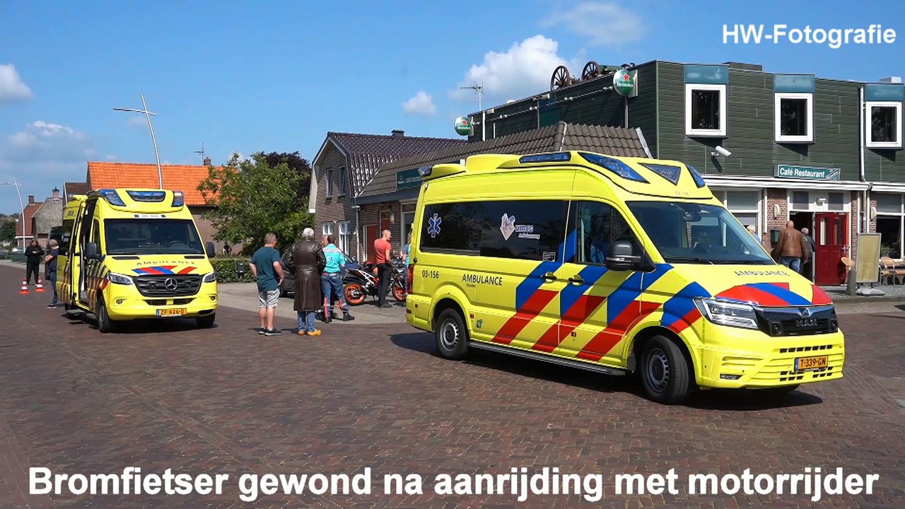 Bromfietser gewond na aanrijding met motorrijder