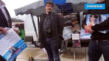 Un homme tente de piéger le porte-parole du Rassemblement National, Laurent Jacobelli, en pleine campagne électorale en l'agressant verbalement tout en filmant la scène