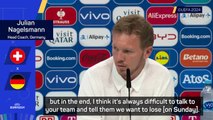 Nagelsmann dismissive when asked if Germany wanted to lose