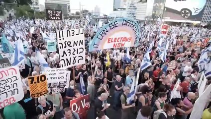 Masiva protesta contra Netanyahu en Tel Aviv