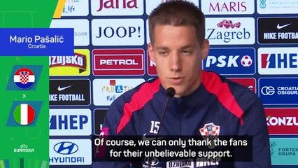 下载视频: Pasalic hopes Croatia fans 'have reason to celebrate' after Italy clash