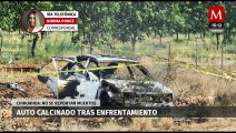 Un enfrentamiento en la carretera Parral-Jiménez deja un auto calcinado en Allende, Chihuahua