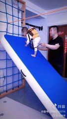 A boy walk on difficultes