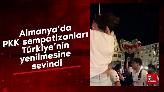 Almanya'da PKK sempatizanları Türkiye'nin yenilmesine sevindi