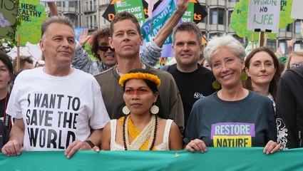 Chris Packham and Emma Thompson join 60,000 climate protesters in London