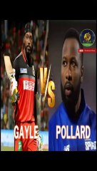 Chris Gayle vs Pollard | #shorts #chrisgayle #pollard #viralshorts #cricket #cricketshorts