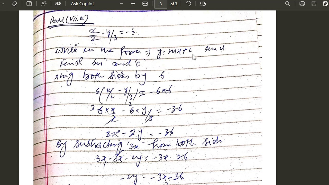 9th Class Math paper solution 2024-FBISE Section B-P vii-A-Linear