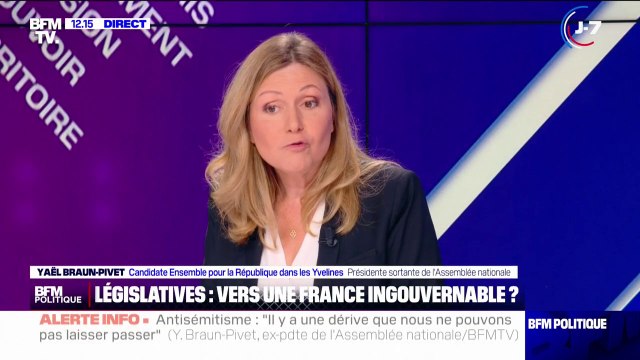 Législatives: La semaine qui vient va nous permettre de continuer à remonter, à faire mentir les sondages , assure Yaël Braun-Pivet