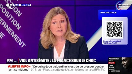 Appel de Serge Klarsfeld à voter RN face à LFI: "Je considère que le Rassemblement national n'est pas un parti pro-juif", affirme Yaël Braun-Pivet (présidente sortante de l'Assemblée nationale)