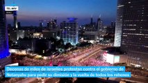 Decenas de miles de israelíes vuelven a tomar las calles contra Netanyahu