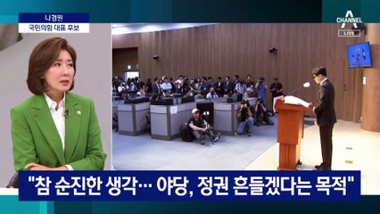 나경원 “당내 친한이 득세…소신 있는 정치가 필요”