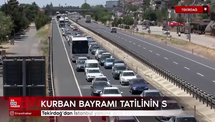 Tekirdağ'dan İstanbul'a son gün dönüş yoğunluğu