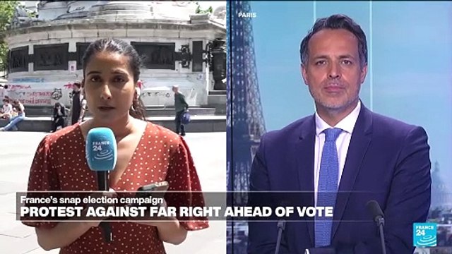 Anti-far-right demonstration in France ahead of legislative elections