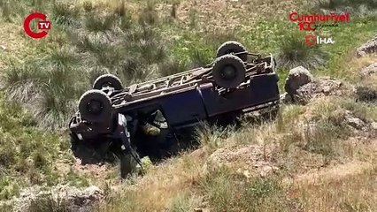 Pikap şarampole uçtu: Aynı aileden 4 kişi yaralandı