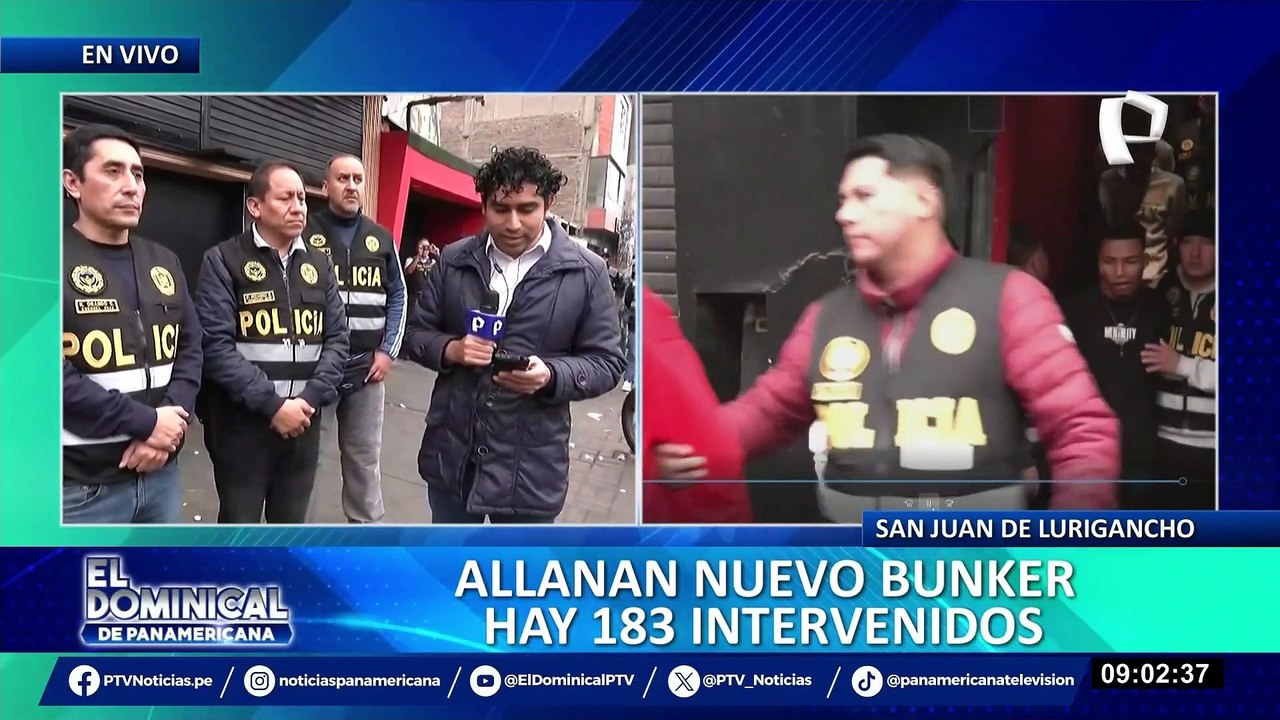 ¡Golpe contra la criminalidad! Allanan búnker en SJL y detienen a 183 personas