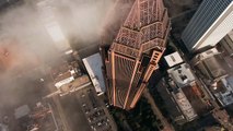 4k Aerial View Of City With Skyscrappers Short Drone Video