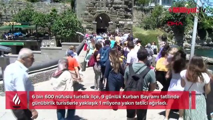 6 bin 600 nüfuslu ilçeye 1 milyon kişi akın etti!