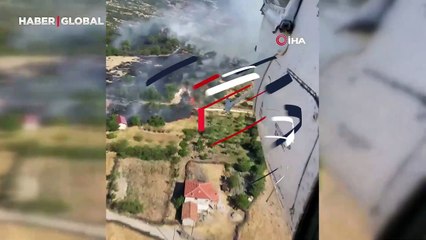 Arazide başlayan yangın ormanlık alana sıçradı