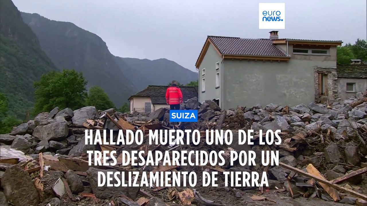 No hay rastro de dos personas desaparecidas tras un deslizamiento de tierra en Suiza