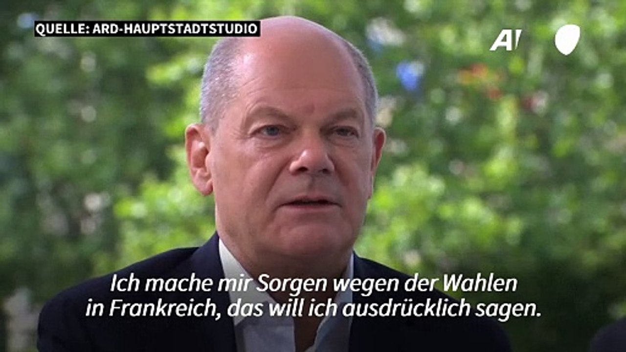 Scholz: Ich mache mir Sorgen wegen der Wahlen in Frankreich