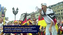 Germany fans start party early in Frankfurt