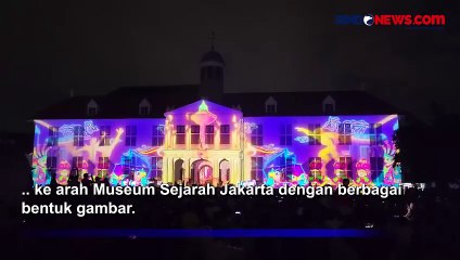 Warga Padati Kawasan Kota Tua Saksikan Video Mapping di Jakarta Light Festival