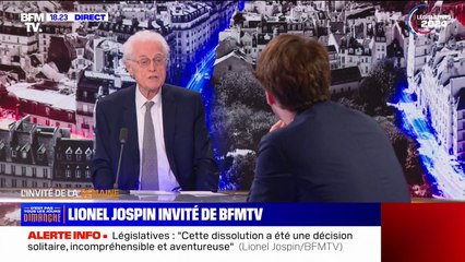 Nomination du Premier ministre: "Jean-Luc Mélenchon n'est pas la solution", estime Lionel Jospin