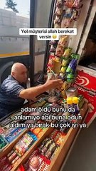 Seyyar market ve tır şoförünün tatlı konuşması