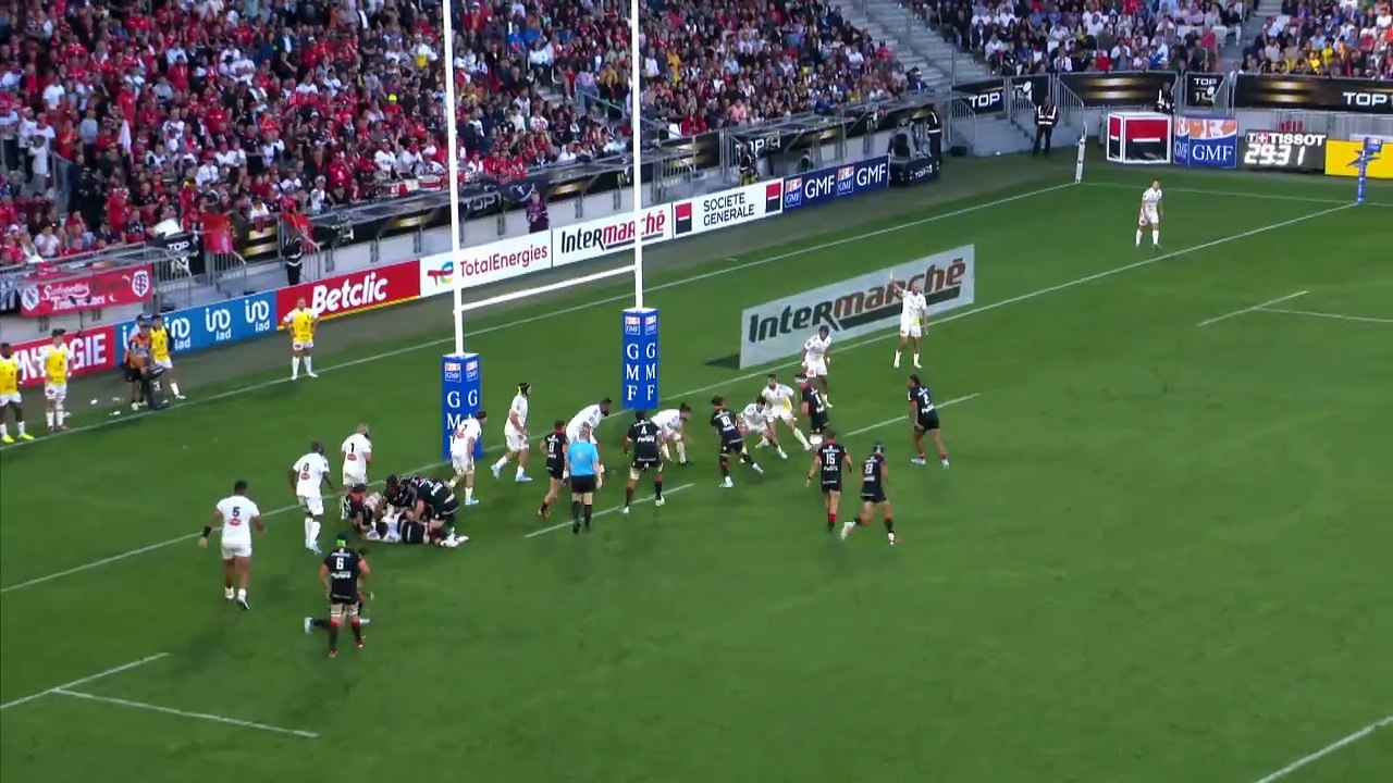 TOP 14 - Essai de Juan CRUZ MALLIA (ST) - Stade Toulousain - Stade Rochelais