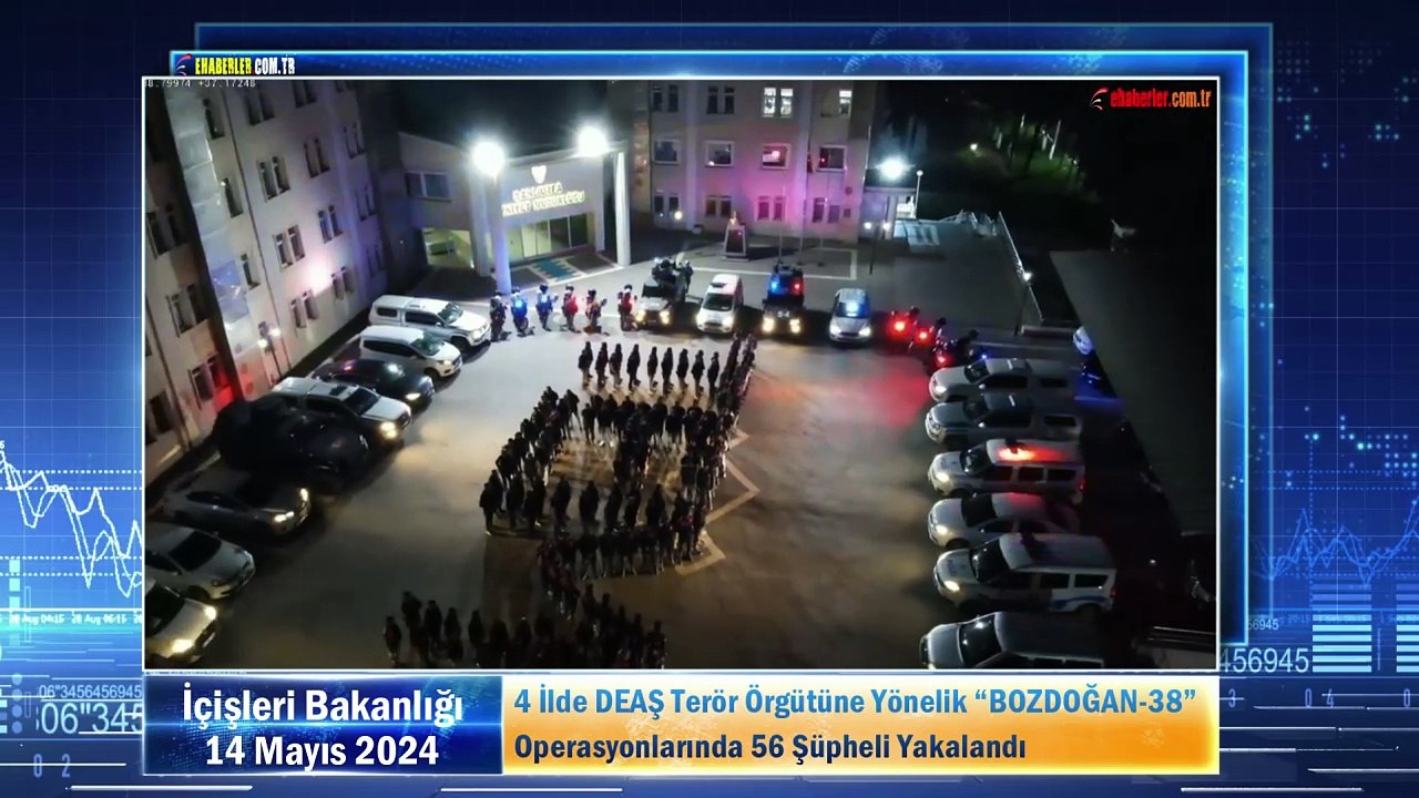 4 İlde DEAŞ Terör Örgütüne Yönelik “BOZDOĞAN-38” Operasyonlarında 56 Şüpheli Yakalandı