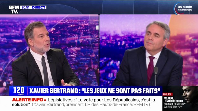 Élections législatives: Le vote pour Les Républicains, c'est la solution , déclare Xavier Bertrand