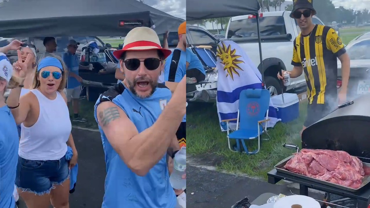 Copa América 2024: Fiesta de la afición uruguaya en las afueras del estadio, previo al partido ante Panamá