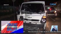 Van, bumangga sa sinusundang truck sa Osmeña Highway | Unang Balita