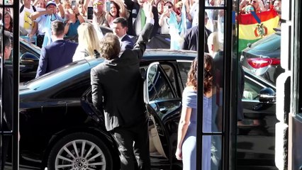 Aplausos y apoyo a Javier Milei en Madrid