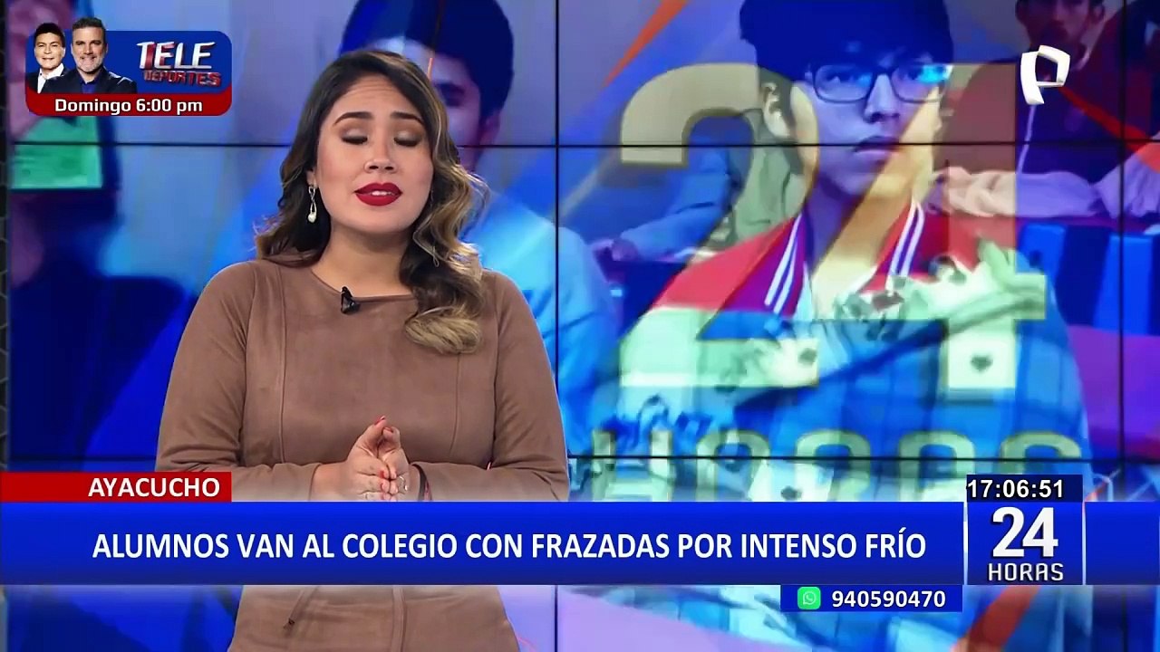 Escolares llevan sus frazadas a colegio por intenso frío en Ayacucho