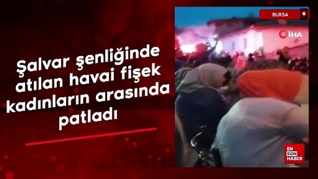 Bursa'da şenlikte havai fişek kadınların arasında patladı: 4 yaralı