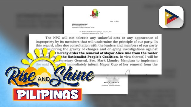 Suspended Bamban Mayor Guo, pormal ng inalis bilang miyembro ng Nationalist People’s Coalition