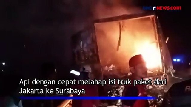 Truk Ekspedisi Muatan Paket Terbakar di Tol Pemalang, Tak Ada Korban Jiwa