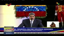 Los restos de Cristóbal Mendoza son trasladados al Panteón Nacional