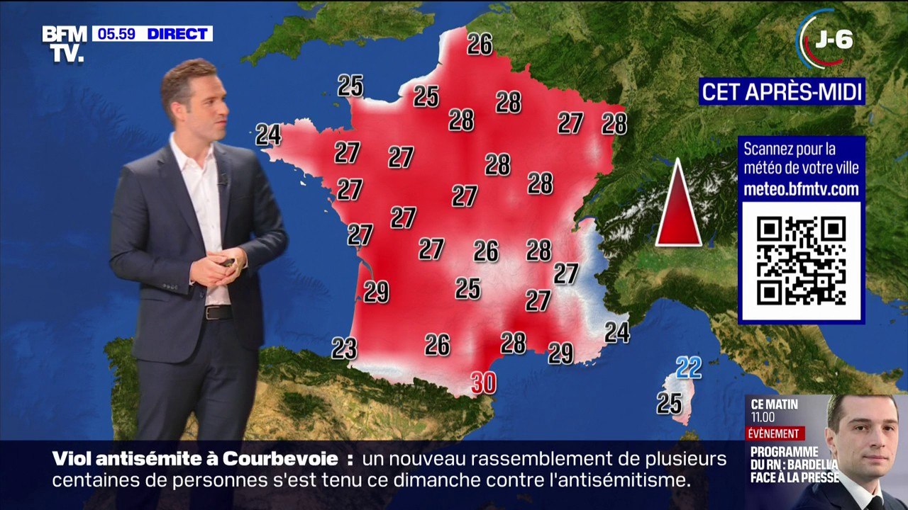 Si le soleil s'impose sur une large partie du pays, quelques orages sont à prévoir avec des températures comprises entre 22°C et 30°C... La météo de ce lundi 24 juin