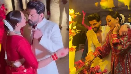 Sonakshi Zaheer Wedding Reception: Grand Celebration में Cake Cutting & Couple Dance Inside Video