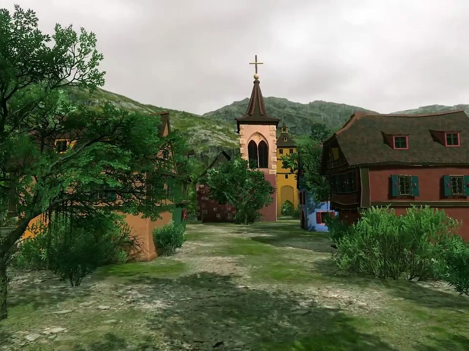 Kamfahrt Dorf Kirche kurz