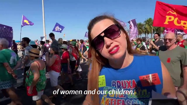 Rights activists protest in Rio as Congress debates abortion bill