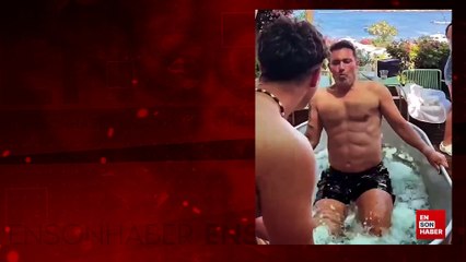 Mustafa Sandal ve Engin Altan Düzyatan buzlu suya girdi