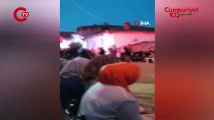 Faciadan dönüldü Havai fişek insanların arasında patladı!