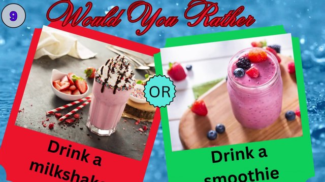 Would You Rather junk food vs healthy food