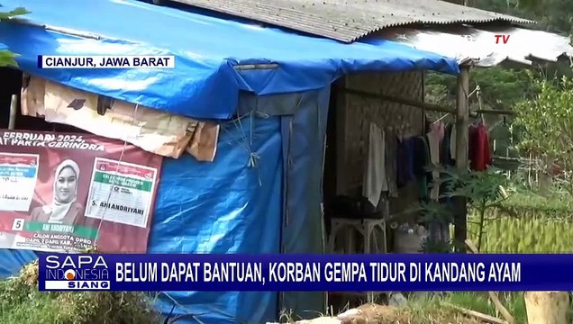 Belum Dapat Bantuan, Korban Gempa di Cianjur Tidur di Kandang Ayam Selama 2 Tahun