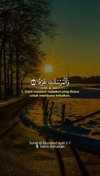 Surat Al-Mursalat 1-7 (Para Malaikat penyampai wahyu) #malaikat