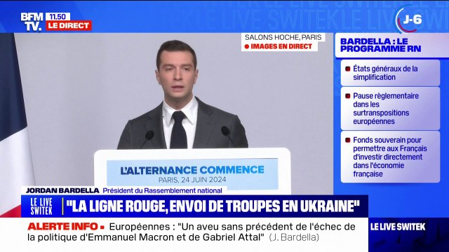 Jordan Bardella estime que la baisse de la TVA coûtera sept milliards d'euros cette année
