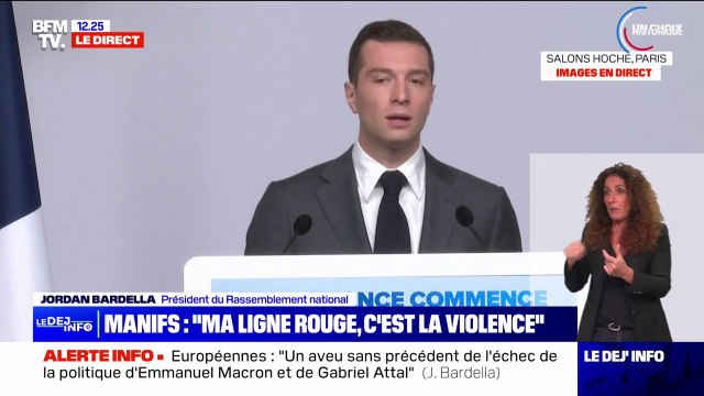 Jordan Bardella n'entend pas remettre en cause la binationalité mais réserver certains emplois stratégiques exclusivement à des citoyens français